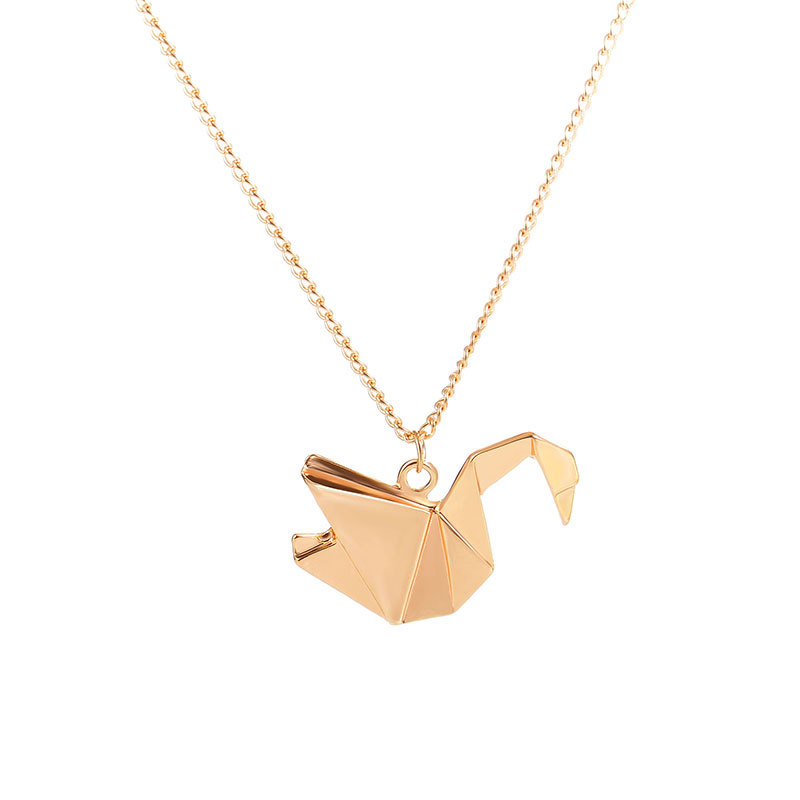 Papier Grue Creux Origami Pigeon Long Animal Collier Colombe De Paix Pendentif Collier Approvisionnement Du Commerce Extérieur display picture 5