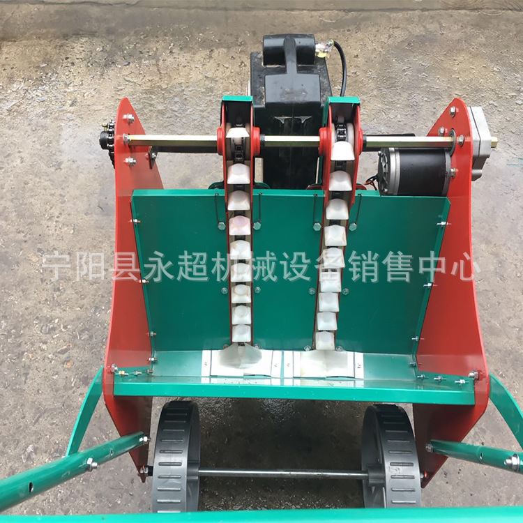 手推电动大蒜播种机1行2行3行4行电动播种机人力手推山药豆播种机