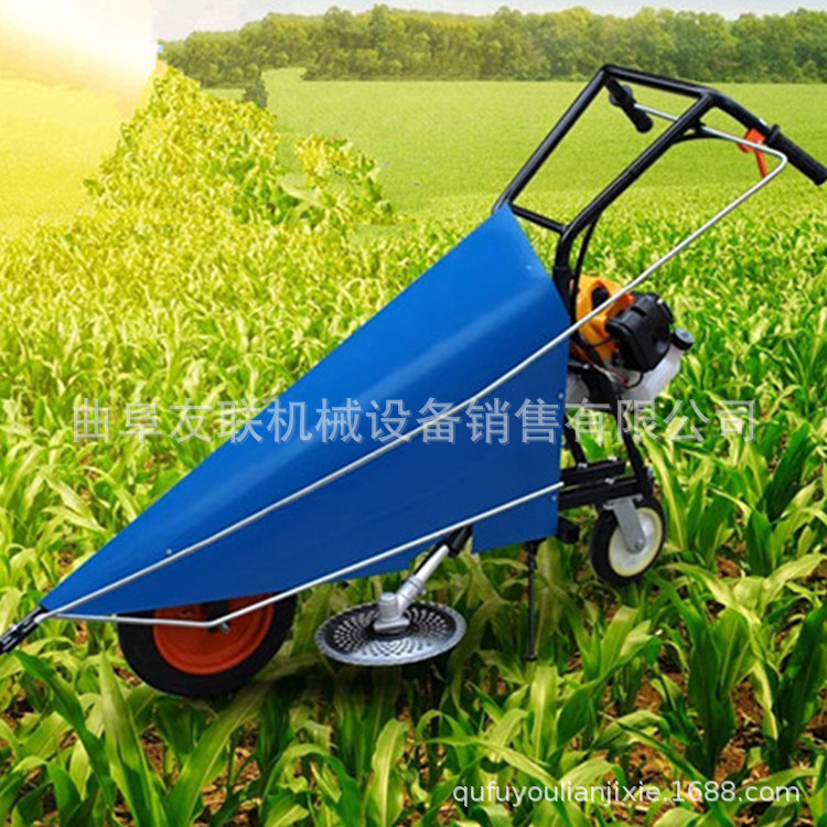 手扶式大豆小麦收割机 轻便农用收割机 农用汽油秸秆收割机61