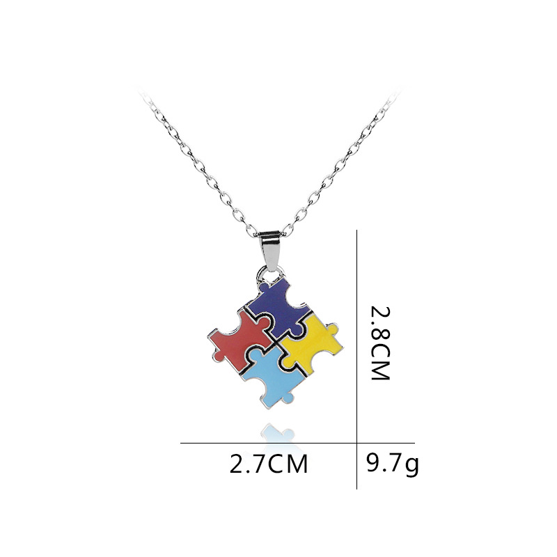 fashion puzzle geometric clavicle chain necklacepicture1