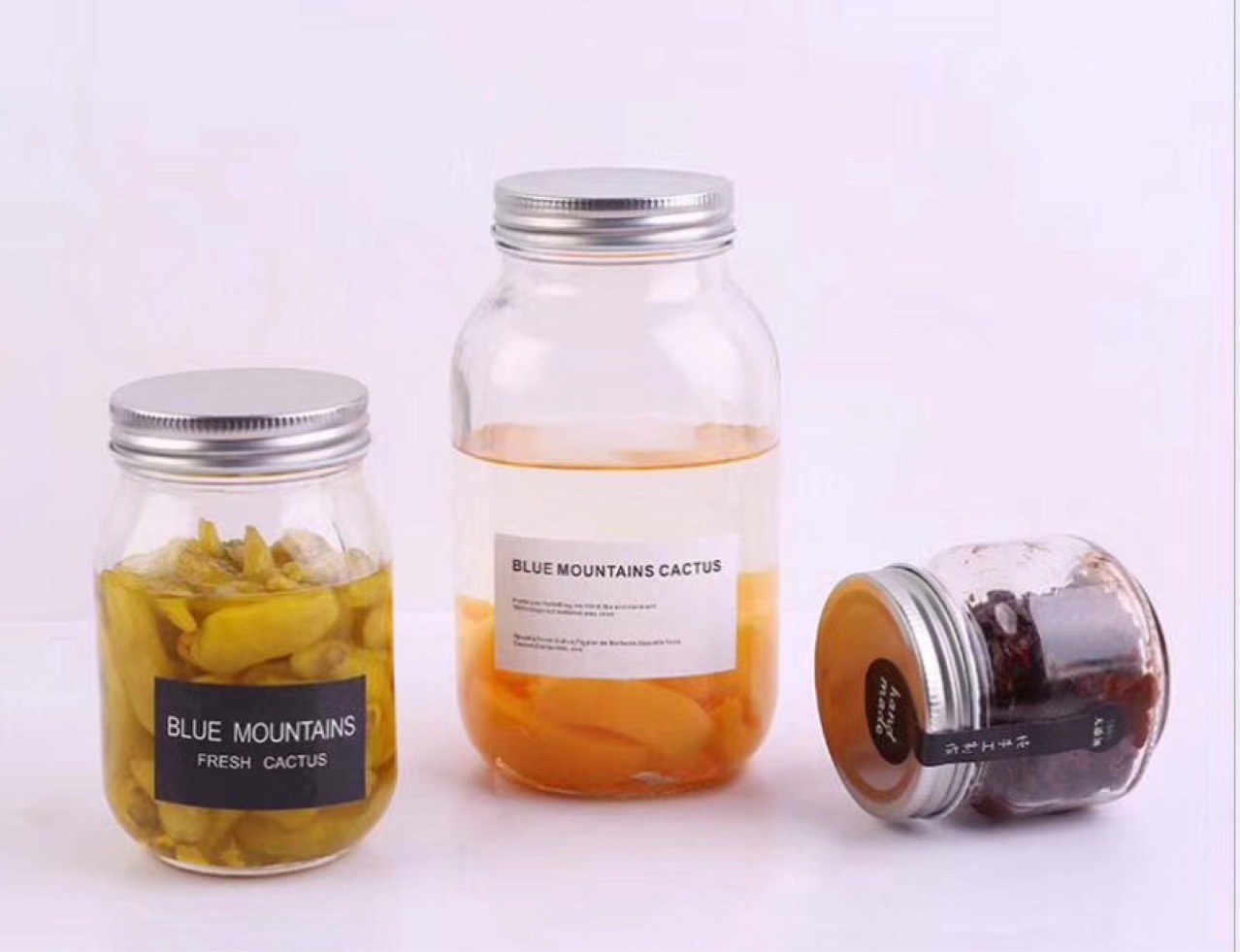 厂家批发日式无铅储物食品果酱糖果瓶甜品蛋糕手工麻辣酱密封