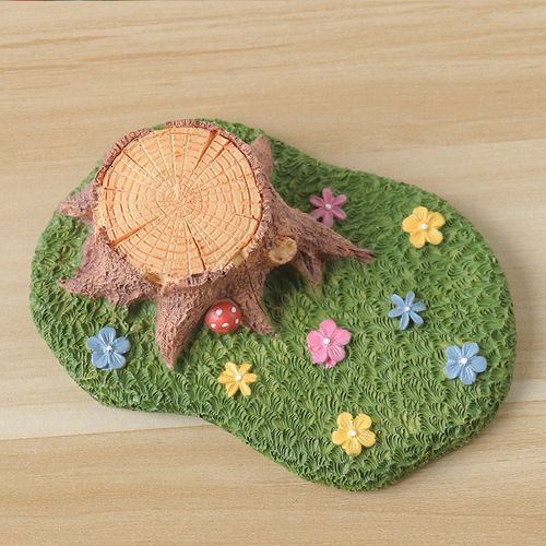 zakka mini resin lawn tree stump ornaments micro landscape accessories resin small house background props ornaments