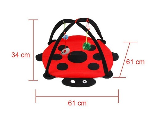 Flower season red beetle fun bell cat tent pet toy cat hammock toy cat nest
