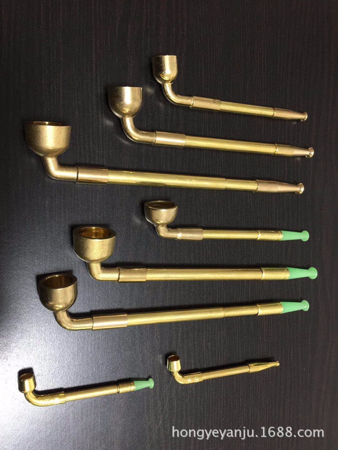 厂家纯黄铜玉嘴烟袋 老式旱拉伸铜烟杆烟袋锅 烟锅烟丝烟斗批发-阿里巴巴