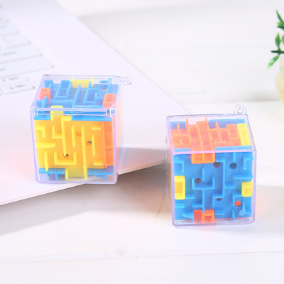 新品3D立体迷宫儿童益智系列闯迷宫6面迷宫魔方外贸玩具儿童迷宫