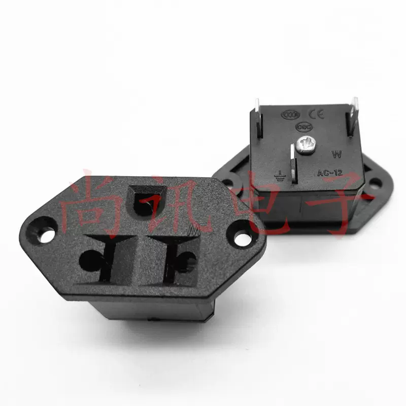 巴西规AC插座WD-601美式美规美标机柜灯控电器座三孔AC-11螺丝孔