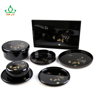 Yfjy Japan's Jizhou Lacquerware Корпоративная поддона сухофруктная коробка для чайная лоток для горшки для соблазнительного диска