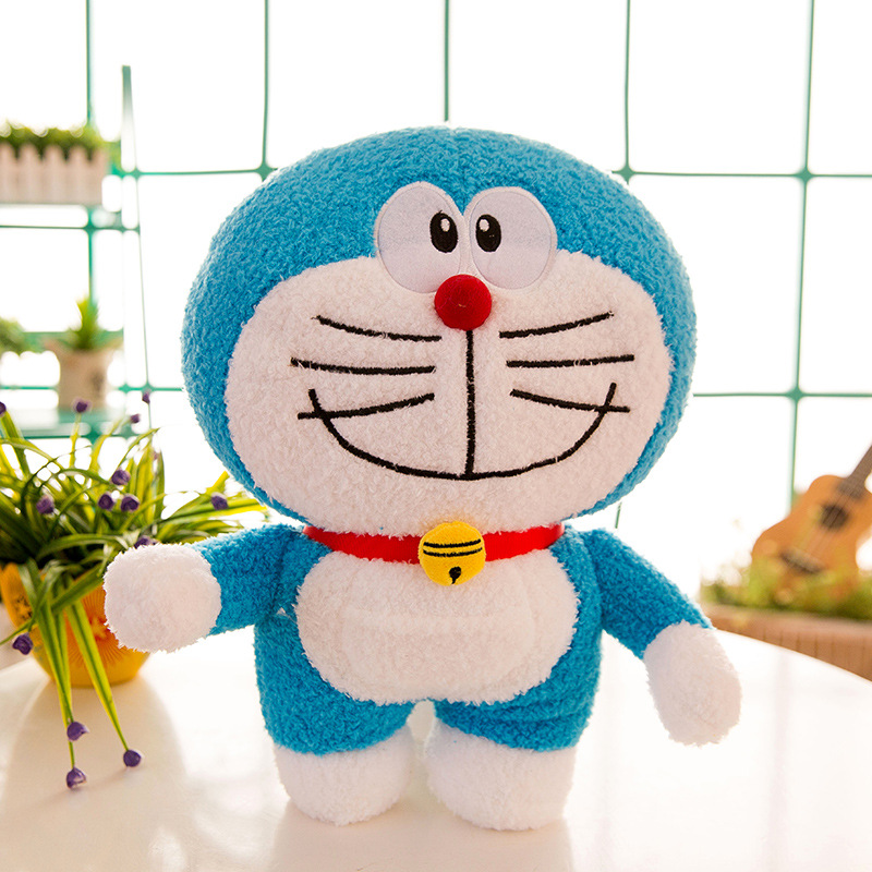 新款可爱卡通珍珠绒叮当猫毛绒玩具蓝胖子公仔多啦A梦 节日礼物