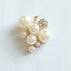 Hair accessory for bride, clothing, decorations, metal beads from pearl with accessories, handmade, Korean style