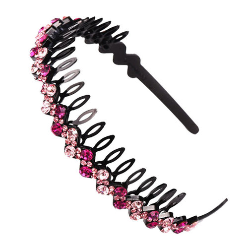 Hair clip hairpin for women girls hair accessories Pin water drill hoop with toothed headband for women hairpin acrylic wave Headband