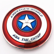 美国盾牌镀银彩色五角星美国队长纪念章 浮雕外币银币儿童币