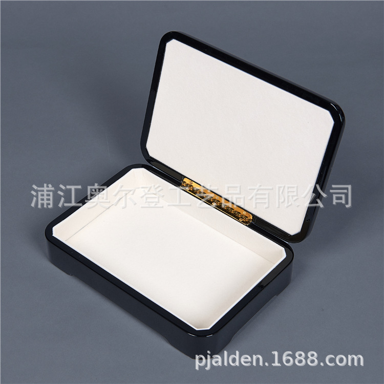 Crystal perfume bottle, essential oil wooden box, custom gift packaging, jewelry wooden box, glasses, tea, baked lacquer black wooden box detail image 2