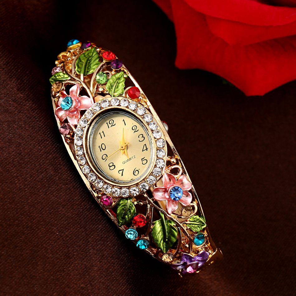 Luxurious Flower Quartz Women's Watches display picture 7