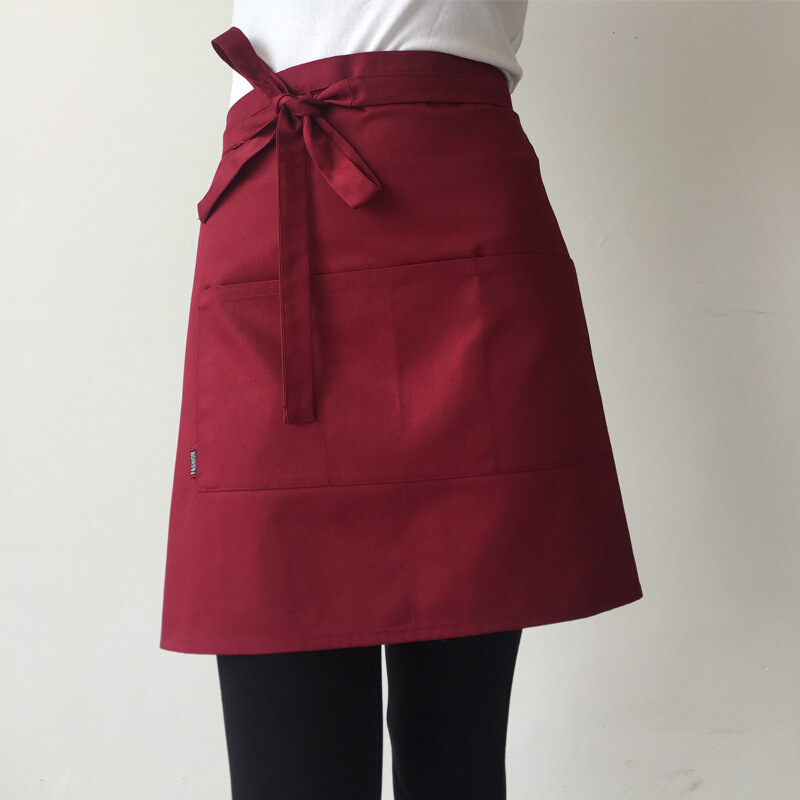 Moda coreana medio delantal trabajo cafetería chef Restaurante Camarero cocina supermercado logotipo personalizado