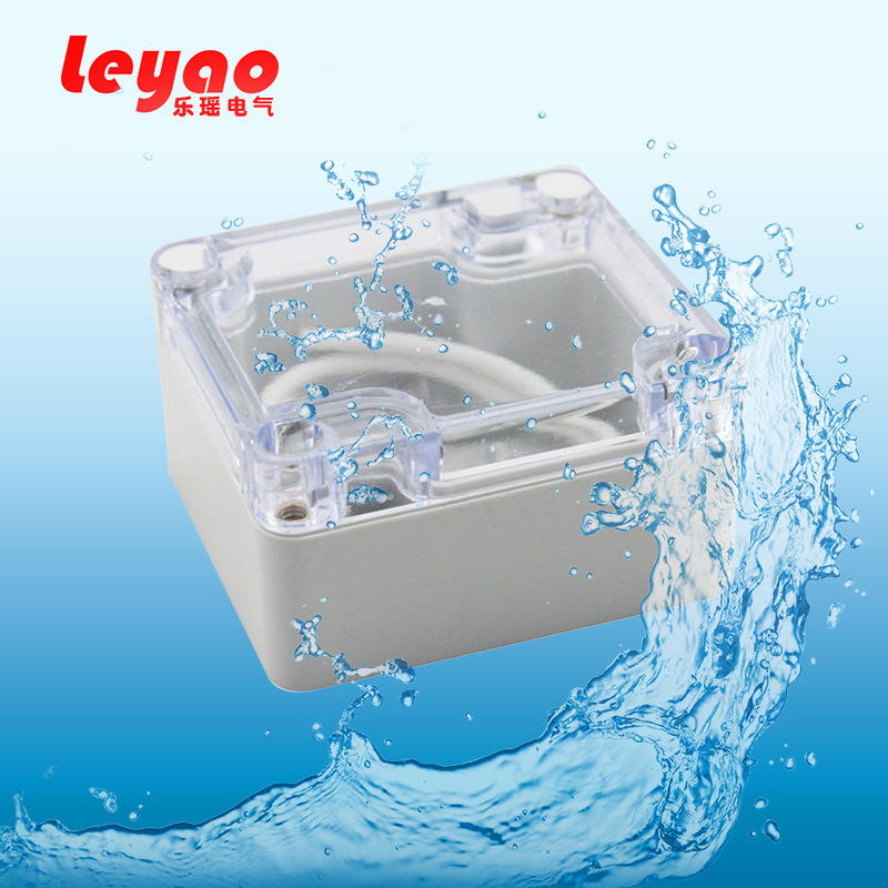 批发IP65塑料户外电缆盒防水盒透明开关分线盒LY-F20T 63*58*35