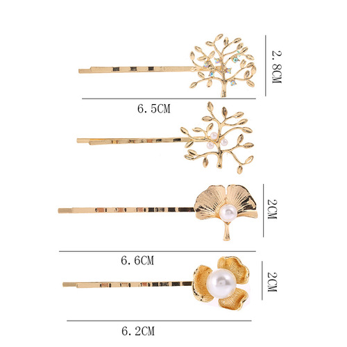 Korean-style new fashion windfall money tree maple leaf boho hair clip, women's trendy bang clip with personalized headwear