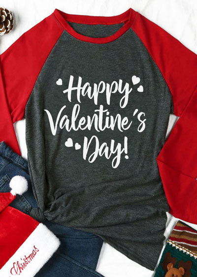 Womens Color Block Long Sleeve T Shirt Letter Print Round Neck Spring Style Wholesale Available
