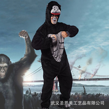 猩猩動物衣動漫舞台裝 猩球崛起cosplay表演服 長毛絨成人男套裝
