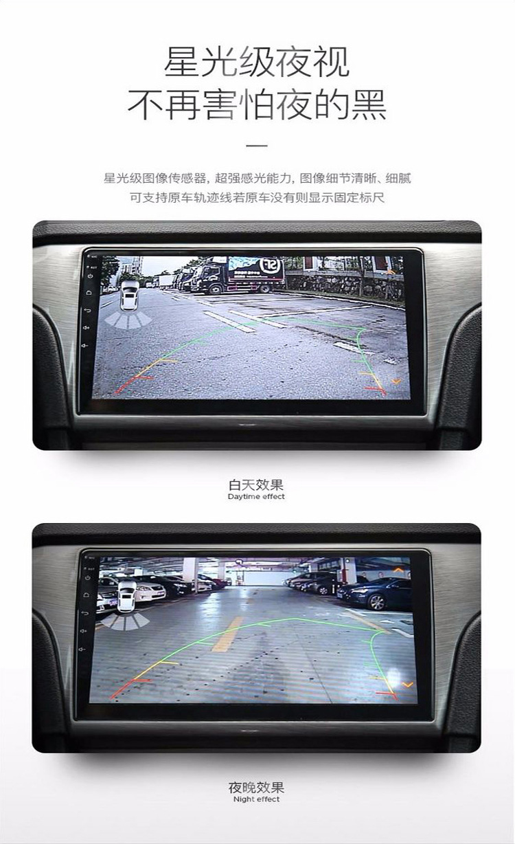 Reversing Rearview Camera Full Set High-Definition Starlight Night Vision Wide-Angle 12V Universal Reversing Image Car Camera