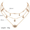 Fashionable multilayer pendant, necklace, chain, set, decorations, diamond encrusted, wholesale