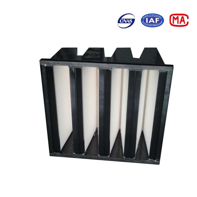 ABS外框民用大风量亚高效过滤器 592*592*292亚高效V型过滤器