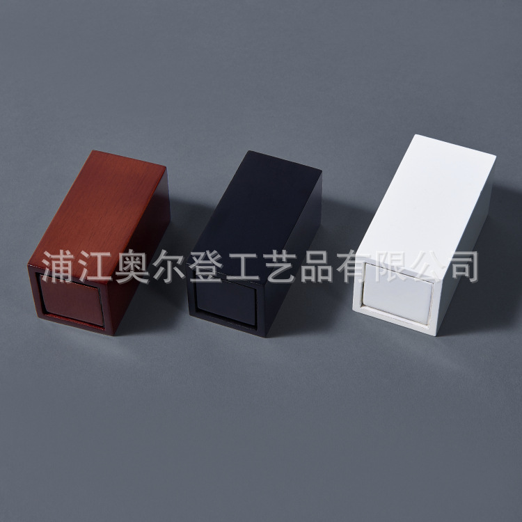 Customized and wholesale of portable mini pull-out wooden boxes, pull-out gift boxes, glass packaging boxes, and hollowed-out jewelry boxes detail image 2