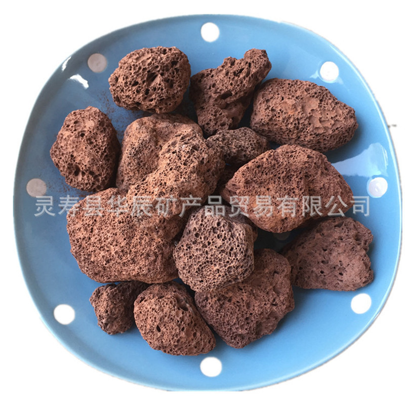 厂家供应多肉铺面拌土用 火山石 水族过滤用红色 火山岩 量大价优