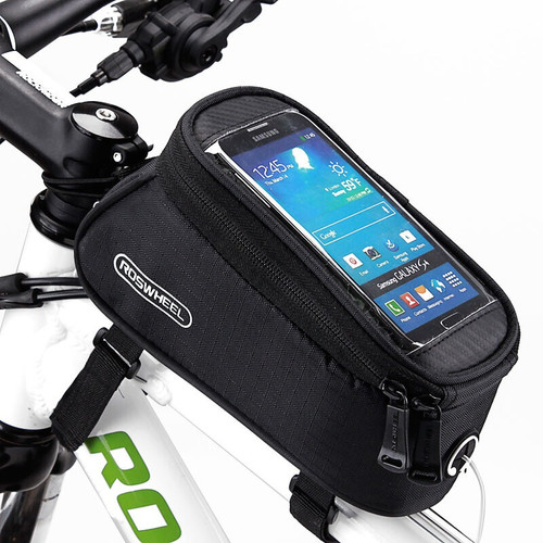 ROSWHEEL mountain bike bag front beam bag polyester top tube bag cycling touch screen mobile phone bag wholesale