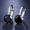 Multicoloured zirconium, jewelry, fresh earrings, South Korea, simple and elegant design