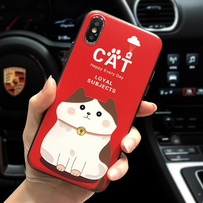 IphoneX điện thoại di động trường hợp siêu mỏng TPU + PC phim hoạt hình trường hợp Apple X tất cả-trong-một bức tranh nổi nhà máy bán buôn