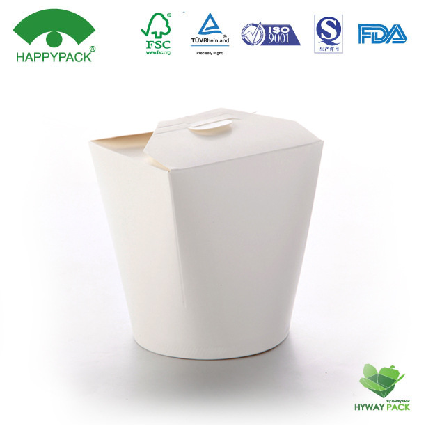 32oz圆底面条纸盒 外卖纸盒材质出口产品 面条桶午餐盒定 做