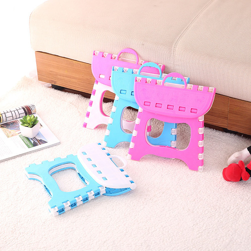 Foldable plastic stool bathroom children's small stool adult outdoor low stool portable portable stool fishing stool