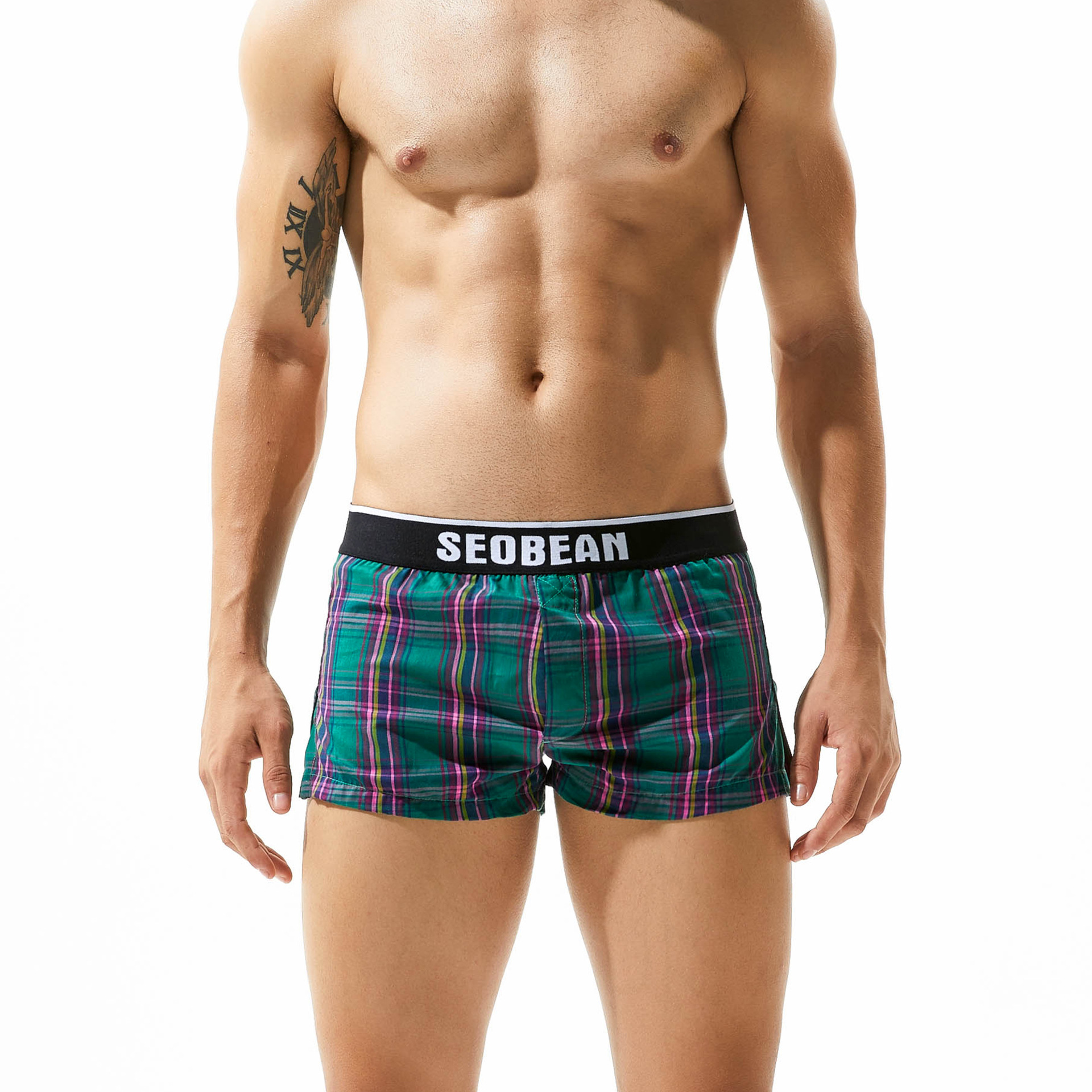 Red Plaid Boxer Shorts