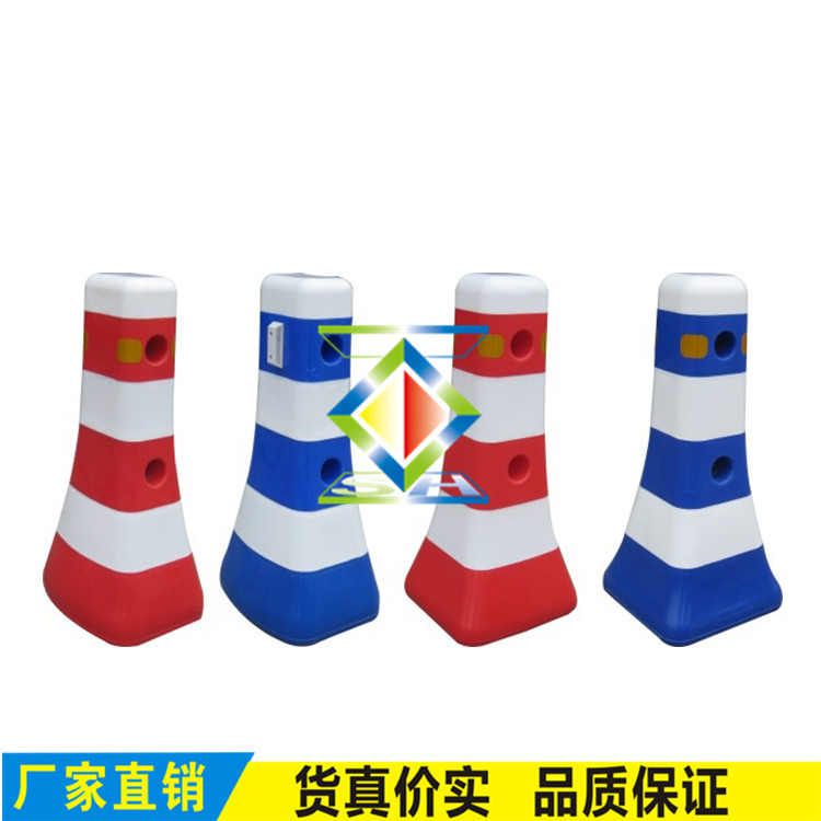 Plastic Warning column Red and white Side of the road Bluish white Mushroom Reflective Water horse Bull barrel guardrail Fence Manufactor Direct selling