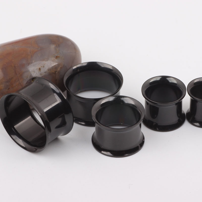 Titanium Steel Stainless Steel Electroplated Black Pulley Auricle Ear Expander Ear Plug 5-25mm detail image 8