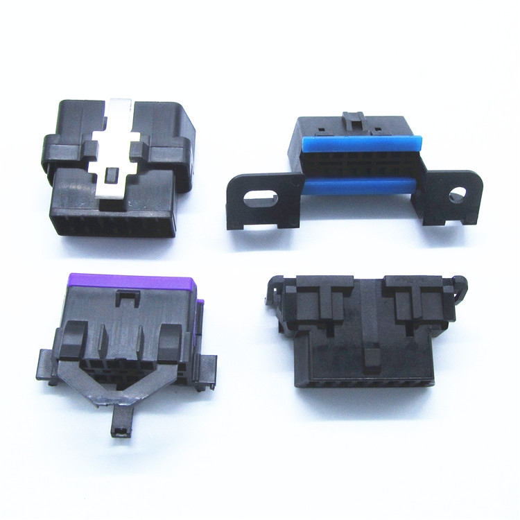 生产订订制OBD公头16P插头obd母头连接器