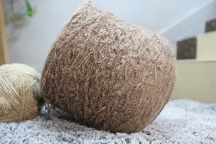 新品 1/3 85%羊驼毛 15%尼龙 花式羊驼单边绒