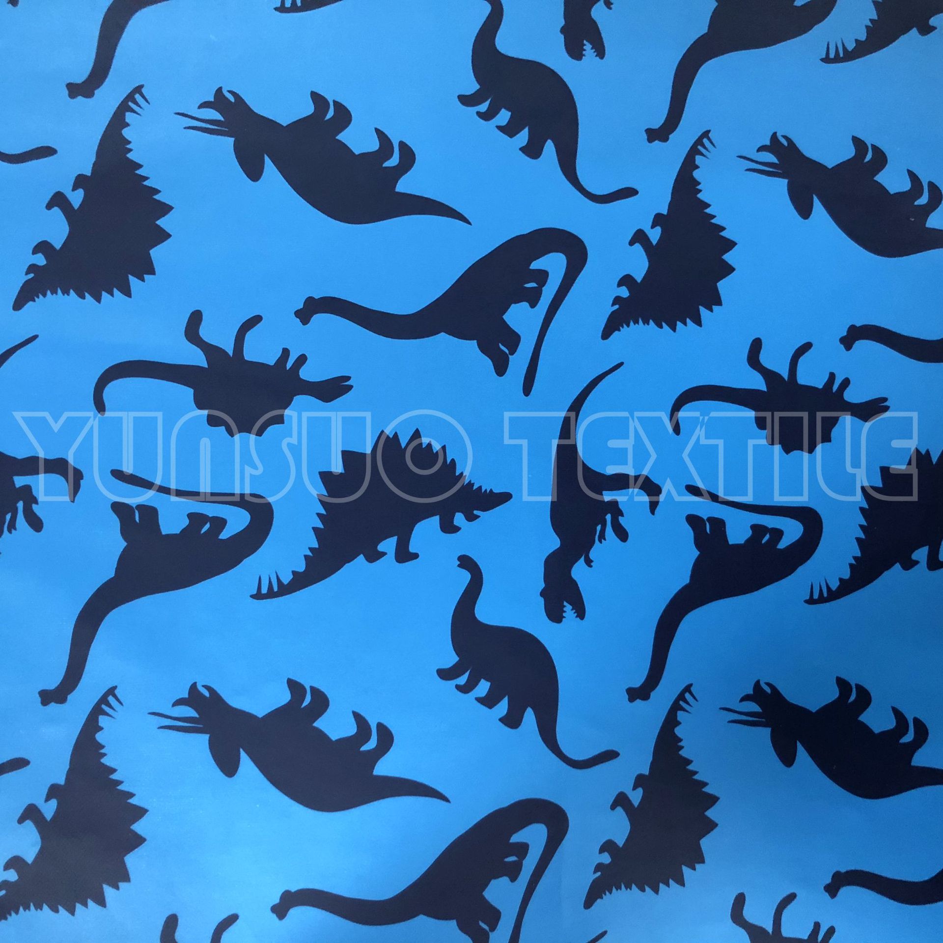 印花PU 恐龙 童装雨衣革