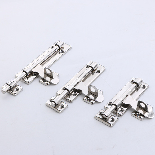 Left and right latches for wooden doors, stainless steel open latches, household thickened anti-theft door bolts, door buckle hardware accessories wholesale