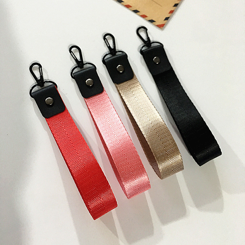 原防摔手机腕带挂绳创纯色丝带手工艺制作钥匙扣挂件DIY饰品配件|ms