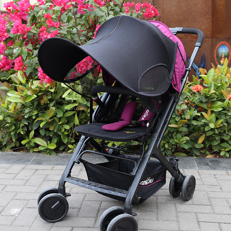 婴儿推车遮阳蓬配件伞车通用折叠顶蓬顶棚防紫外线可拆卸婴儿车罩