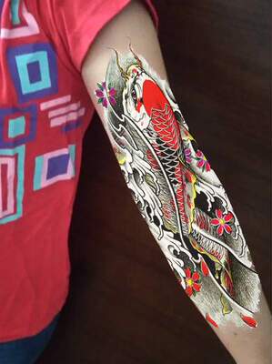 direct deal All arm tattoo stick tattoo Big picture Flower arm Tattoo Sticker Foreign trade wholesale MB-40