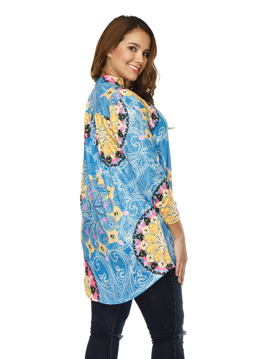 V Neck Loose Fit T Shirt Irregular Hem Fall Collection Sizes S 3XL Casual Wear Ready to Ship