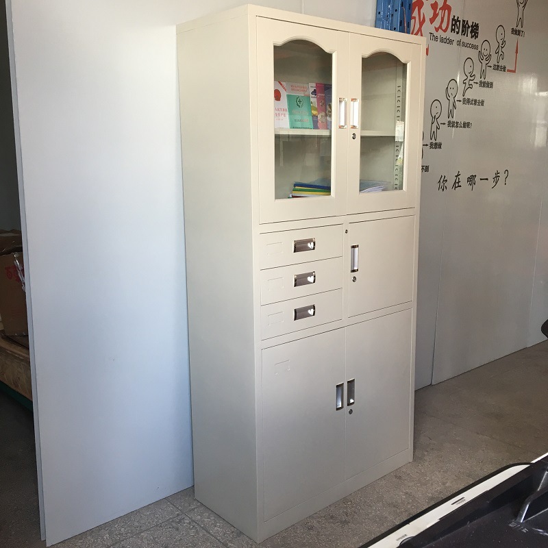 文件柜钢制办公柜 偏三斗器械柜 公司资料柜档案储存柜子带锁|ru