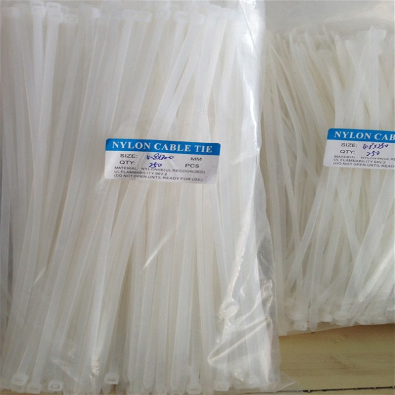 Manufactor wholesale Nylon cable ties Environmental Ties Plastic cable ties Black and white Nylon cable ties 5*300mm