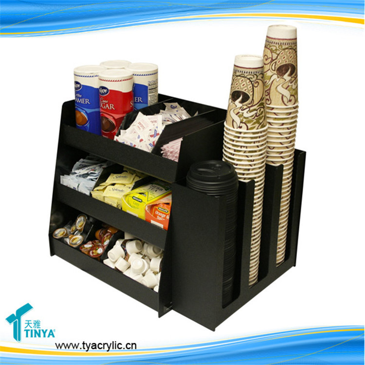 咖啡奶茶店取塑料纸杯架子 一次性杯子分杯器 亚克力外带杯架订制