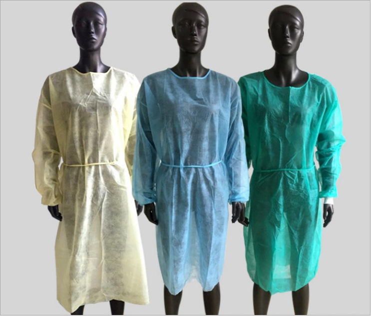 厂家直销一次性民用无纺布隔离服pe pp覆膜防护服防水隔离衣