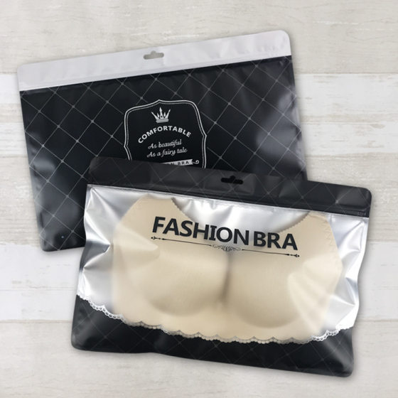 Bra Packaging Bag Matte High-grade Lace Bra Packaging Bag Aluminum Self-sealing Lingerie Bag Chest Zipper Bag