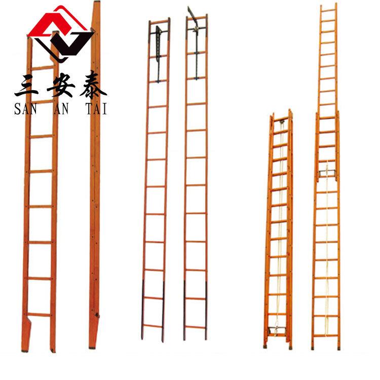 供应消防梯  绝缘消防梯 消防挂钩梯 6米1二节拉梯 单杠梯