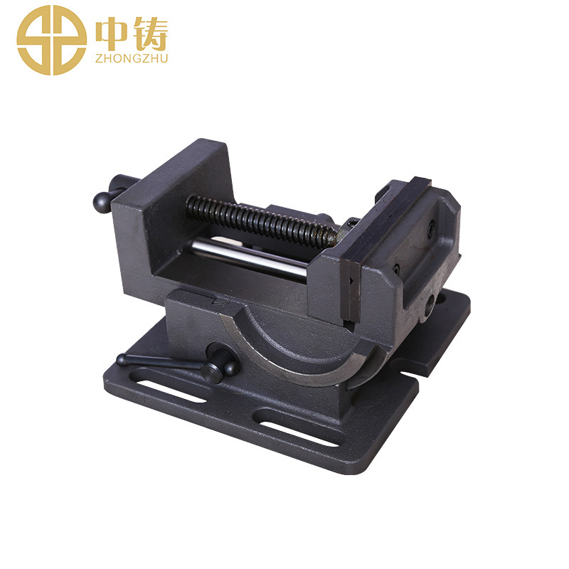 可倾导杆式角度平口钳 0-90度倾斜钻床台虎钳3寸4寸台钻夹具